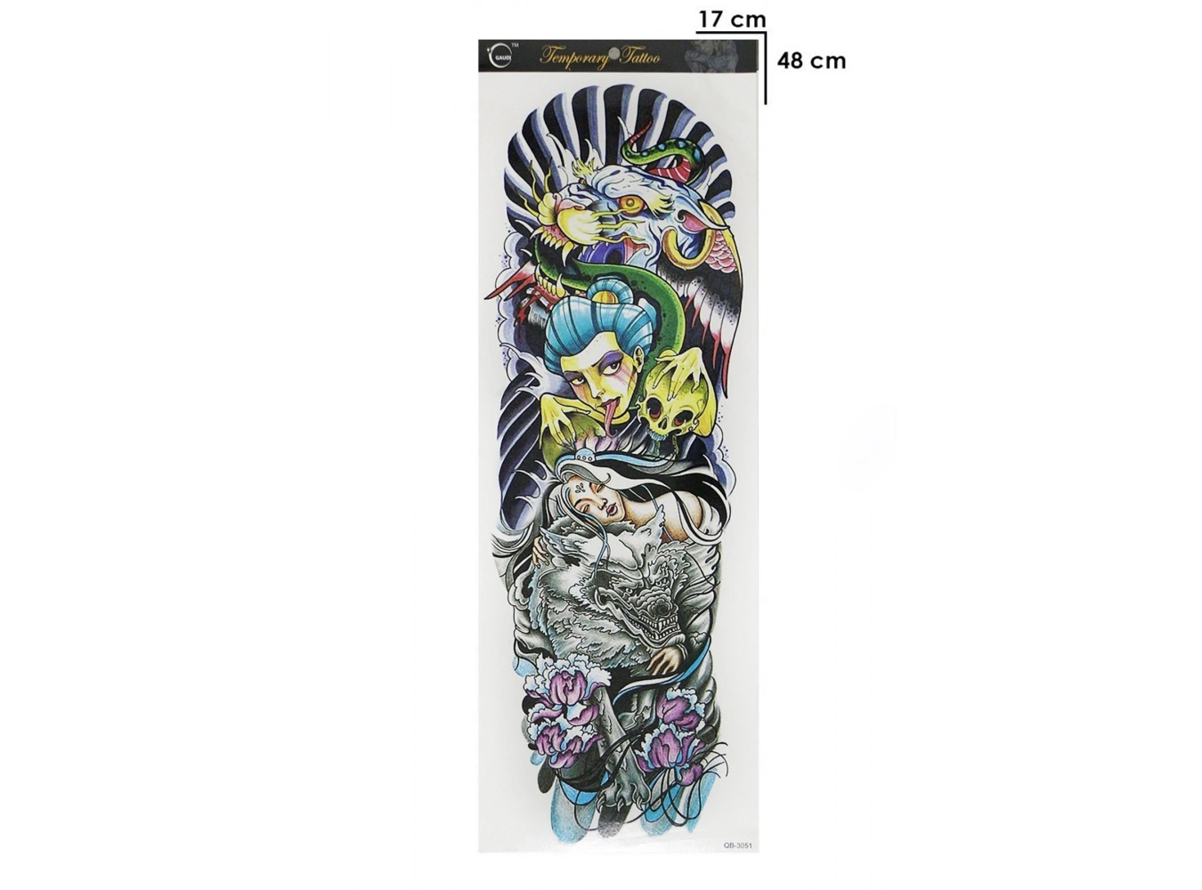 Geçici Kadın Modelli Kol Dövme Tattoo