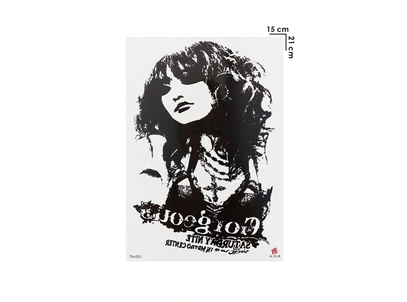 Geçici Kadın Modelli ve Yazılı Dövme Tattoo