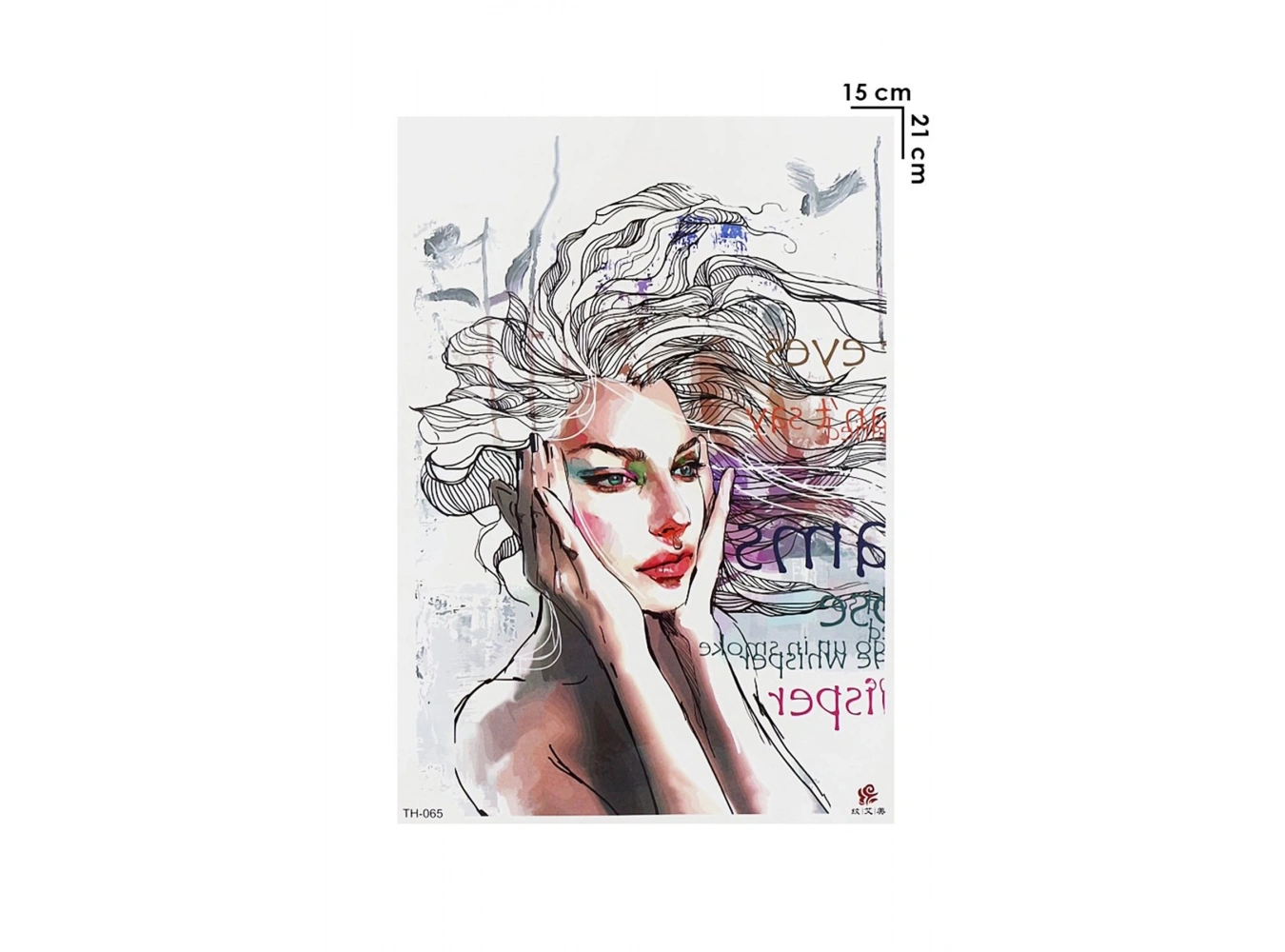 Geçici Kadın Modelli ve Yazılı Dövme Tattoo