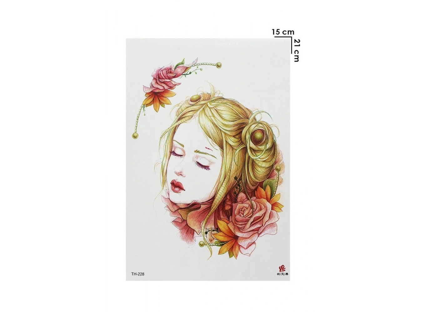 Geçici Kadın ve Gül Modelli Dövme Tattoo