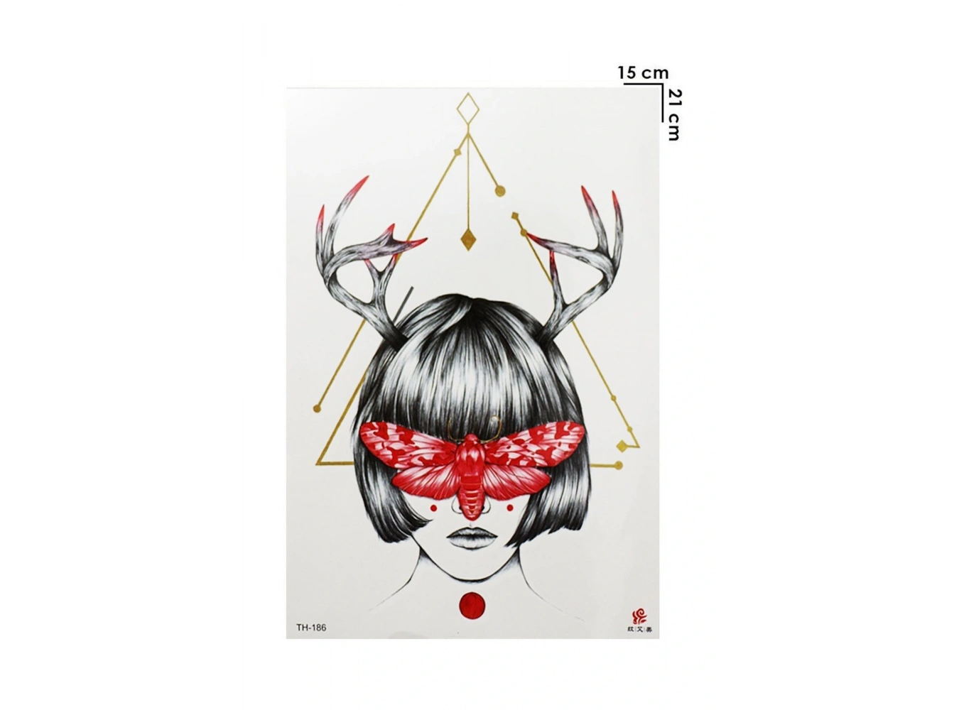 Geçici Kadın ve Kelebek Modelli Dövme Tattoo