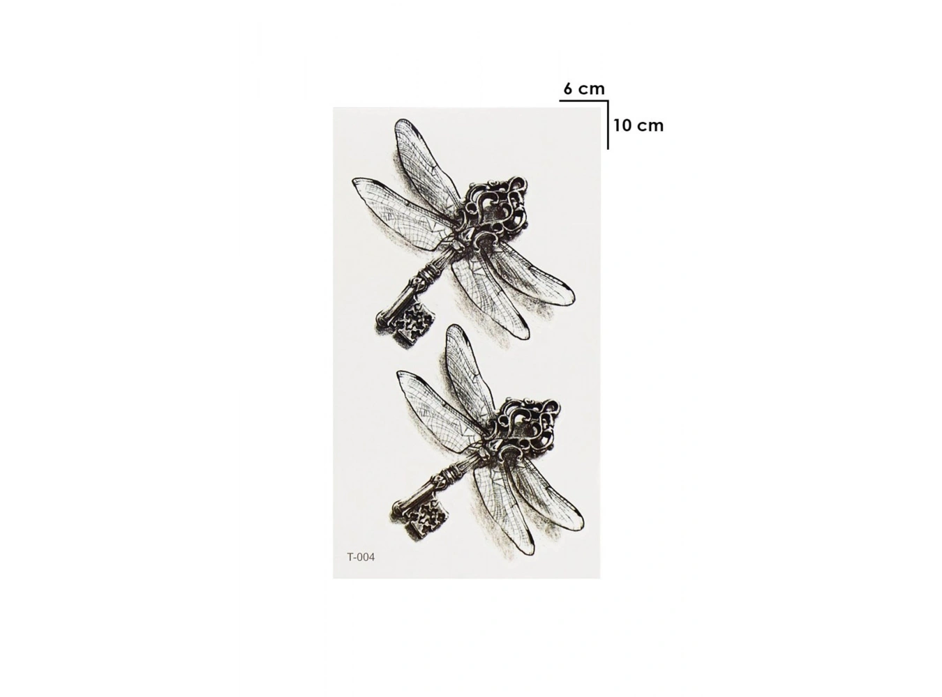 Geçici Kanatlı Anahtar Mini Dövme Tattoo