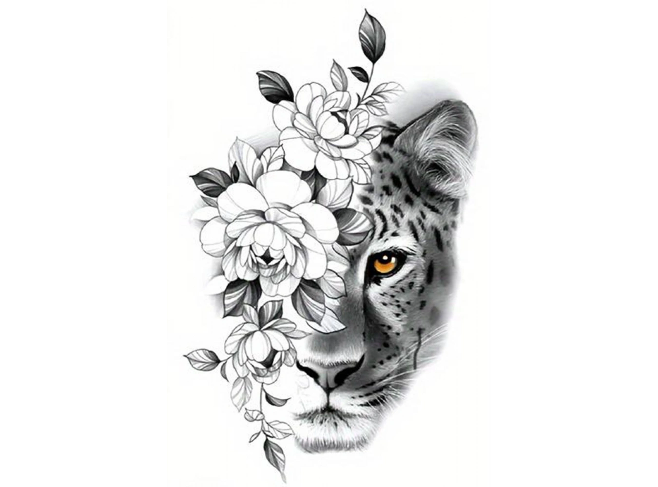 Geçici Kaplan Figürlü Dövme Tattoo