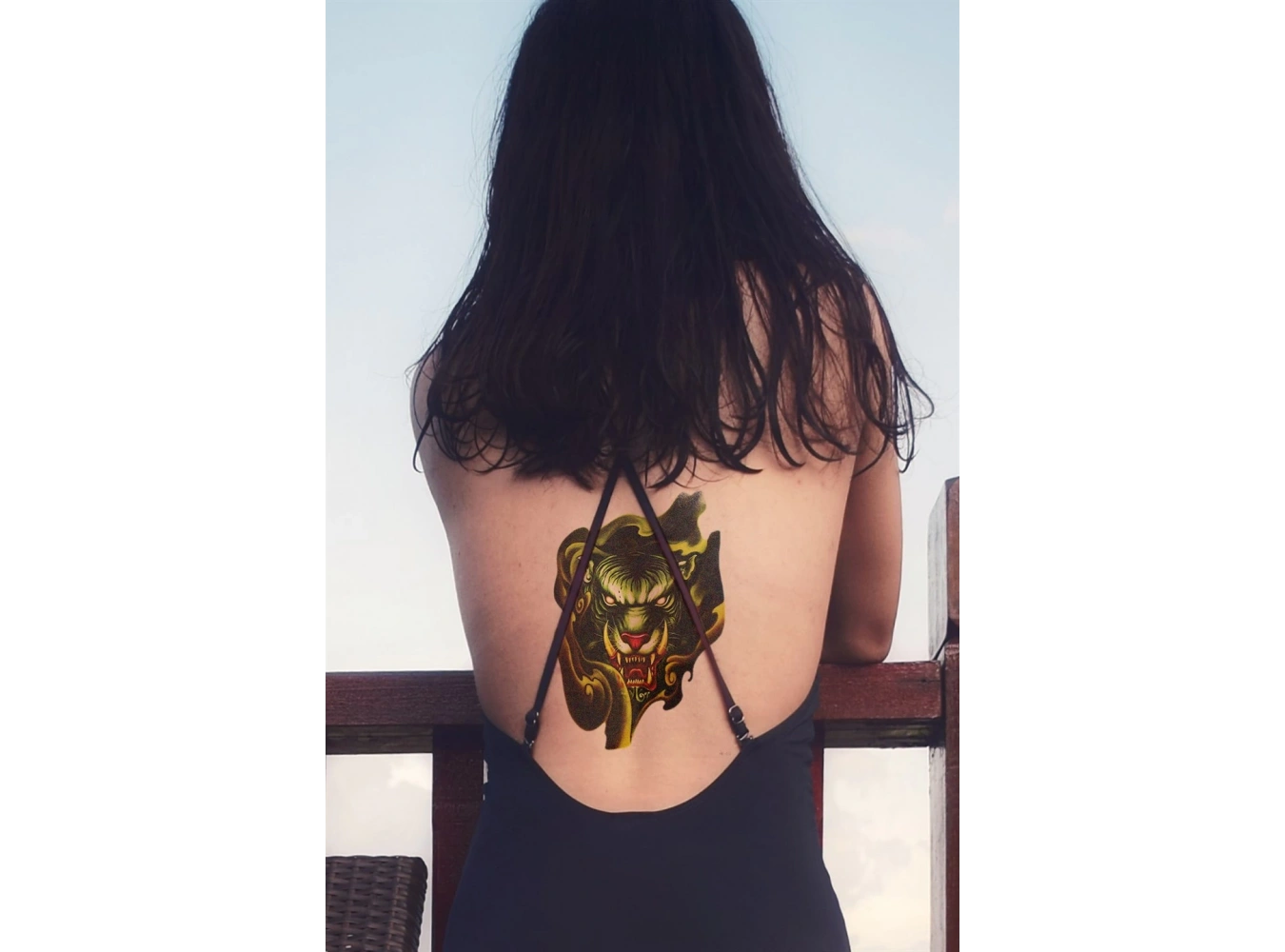 Geçici Kaplan Modelli Dövme Tattoo