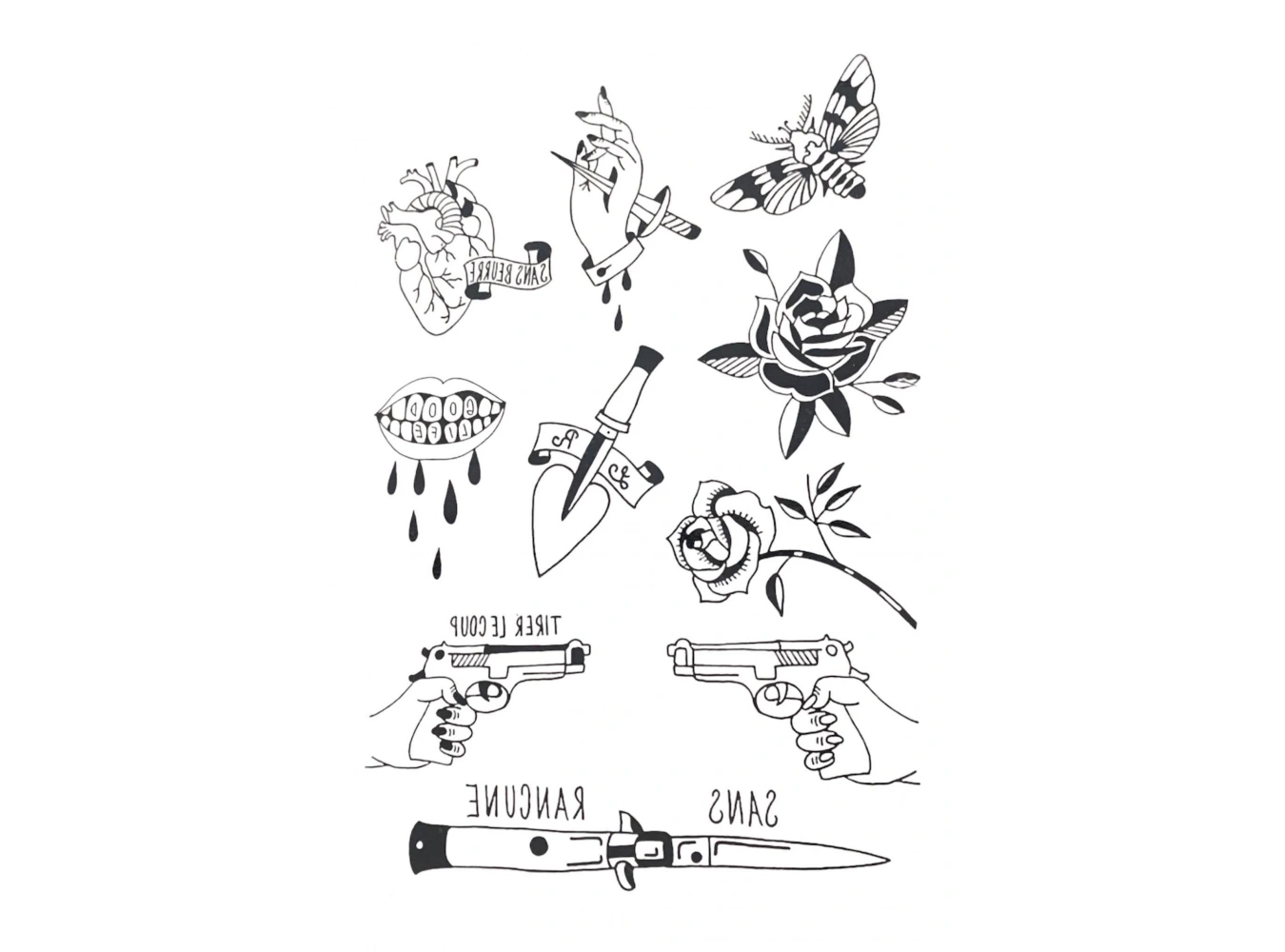 Geçici Karışık Figür Dövme Tattoo