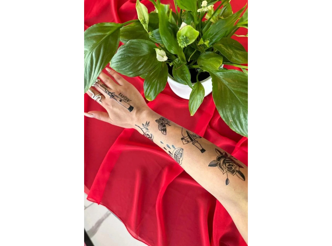 Geçici Karışık Figür Dövme Tattoo