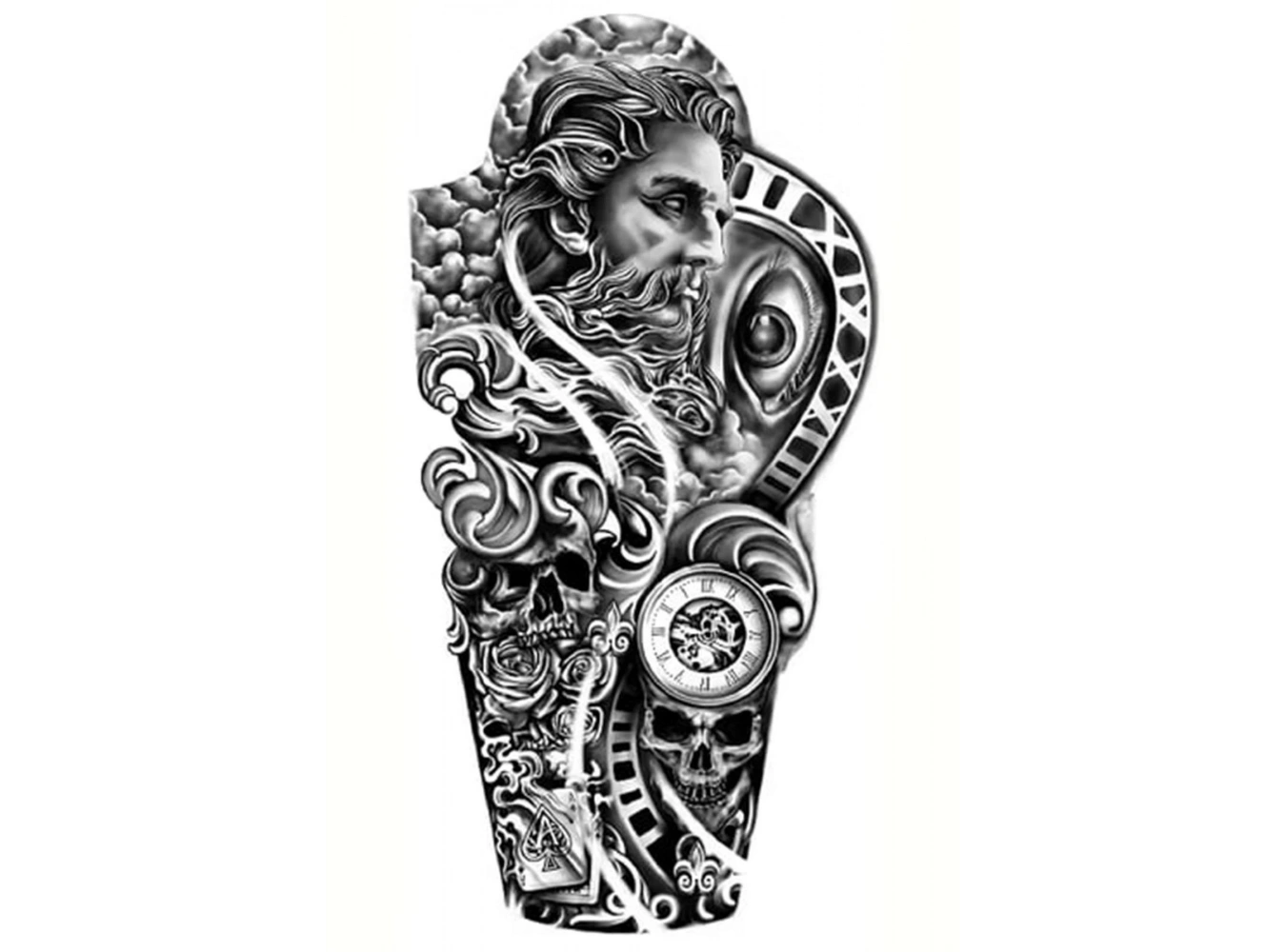 Geçici Karışık Figürlü Dövme Tattoo