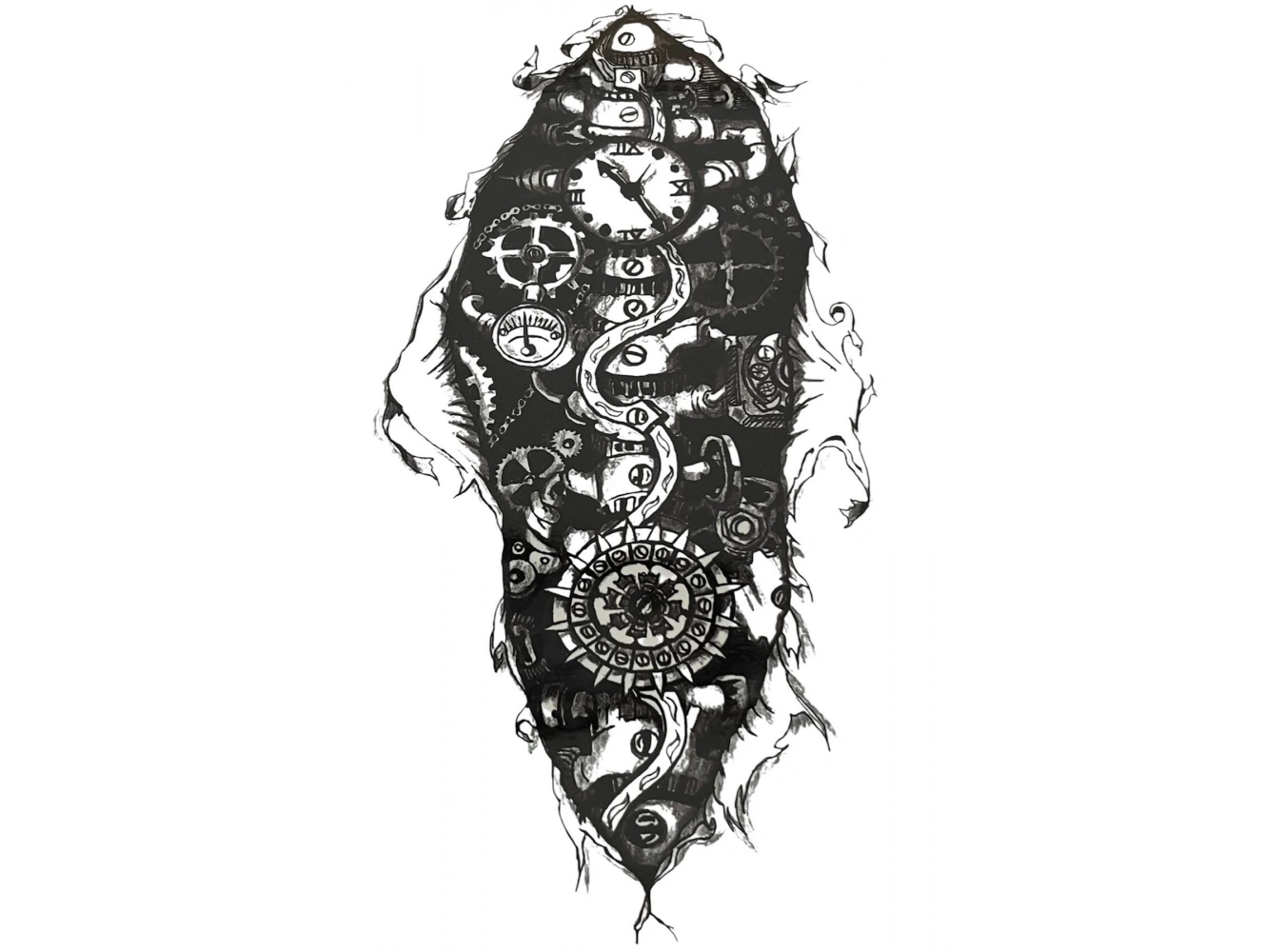 Geçici Karışık Figürlü Dövme Tattoo