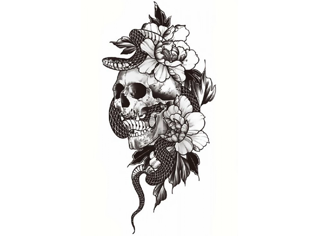 Geçici Karışık Figürlü Dövme Tattoo