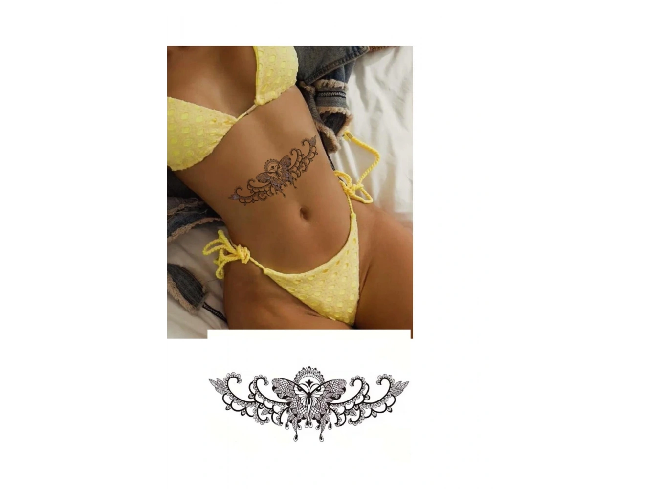 Geçici Kelebek Figürlü Dövme Tattoo