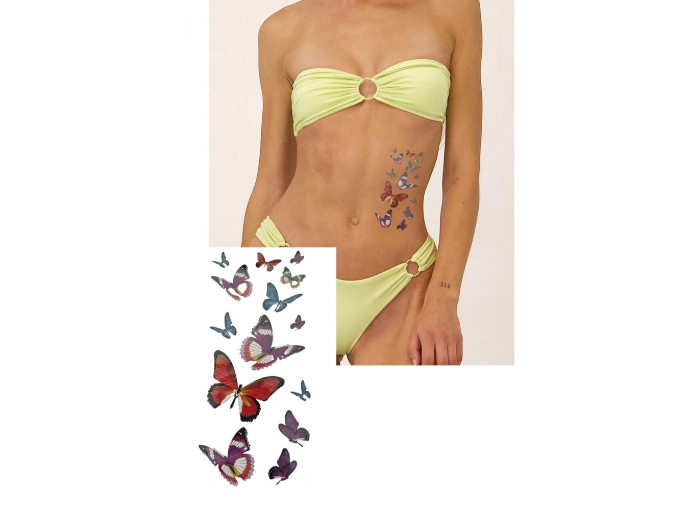 Geçici Kelebek Figürlü Dövme Tattoo