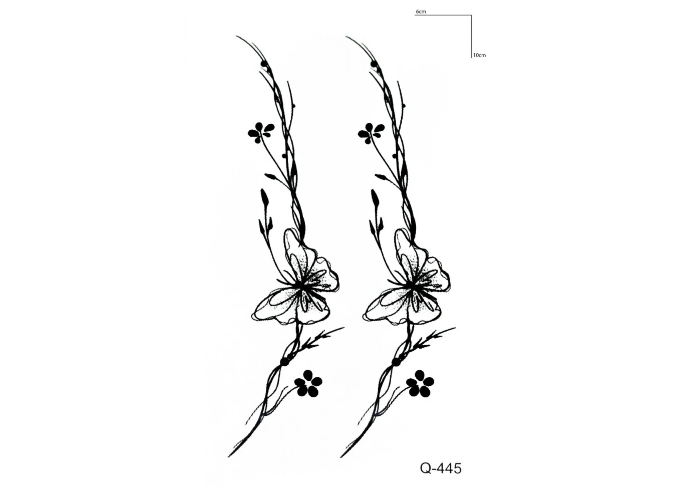 Geçici Kelebek Figürlü Mini Dövme Tattoo
