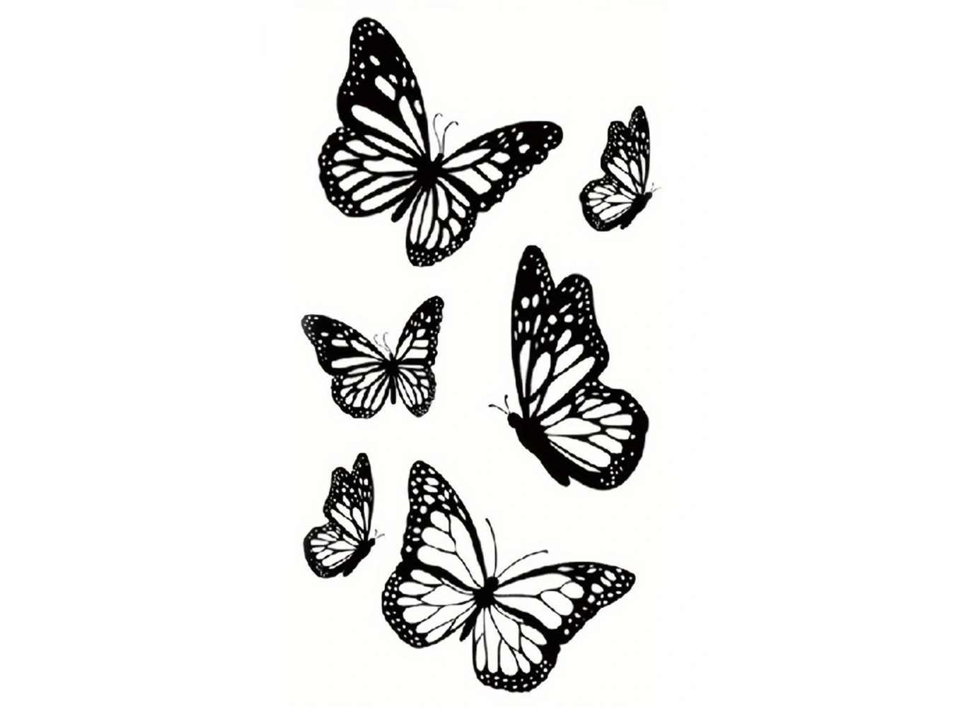 Geçici Kelebek Figürlü Mini Dövme Tattoo