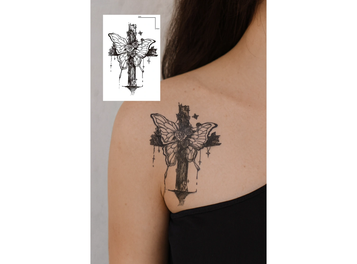 Geçici Kelebek Figürlü Mini Dövme Tattoo