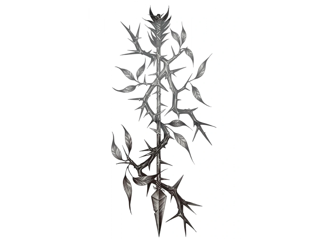 Geçici Kılıç Figürlü Büyük Boy Dövme Tattoo