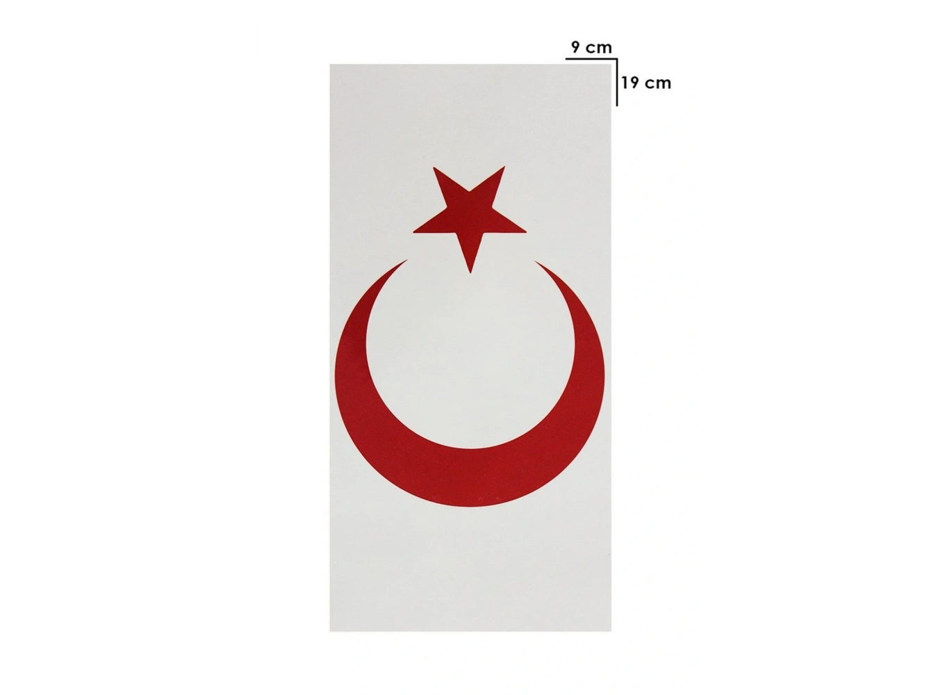 Geçici Kırmızı Türk Bayrağı - Ayyıldız Dövme Tattoo