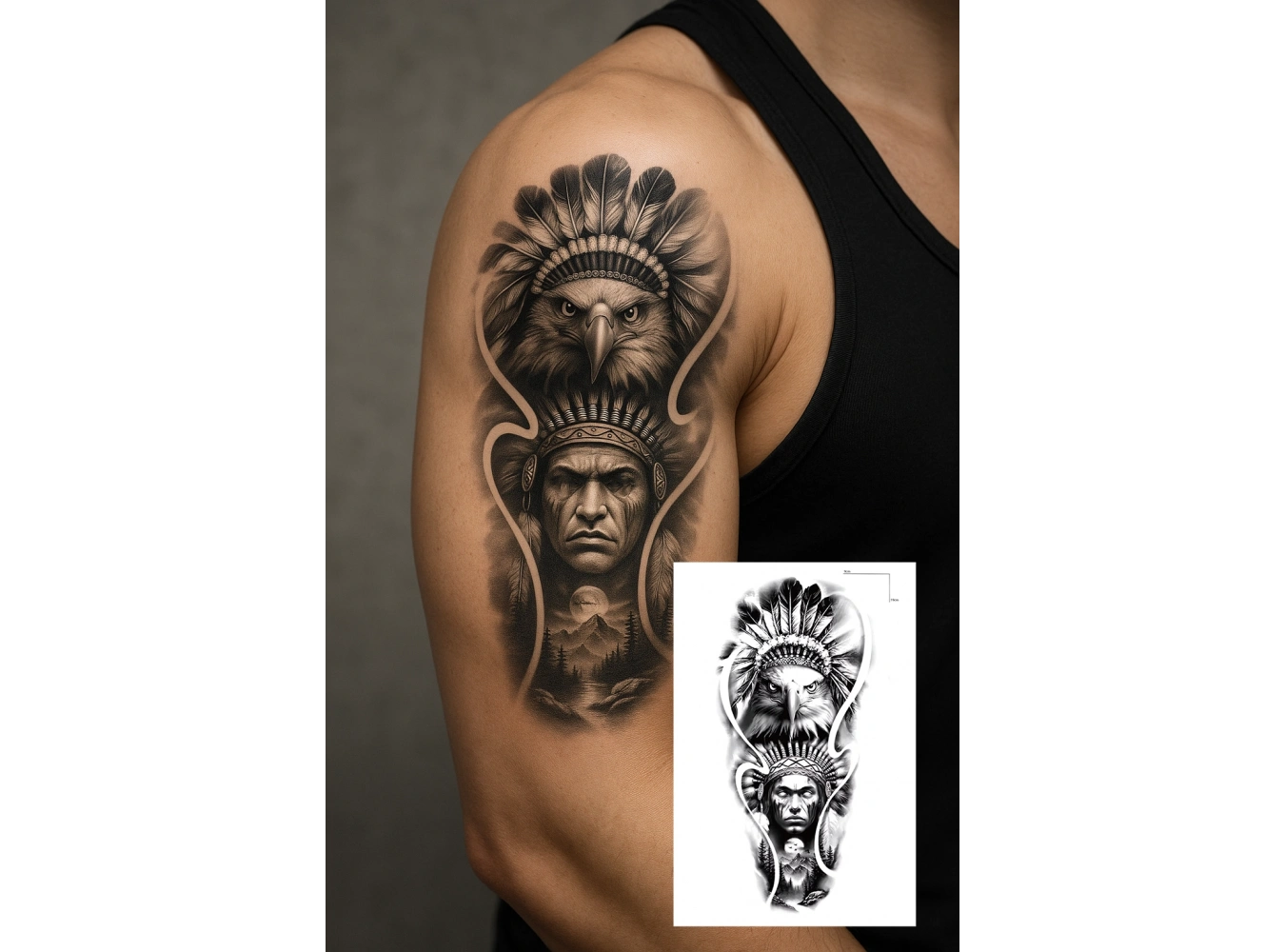 Geçici Kızıldereli Figürlü Dövme Tattoo