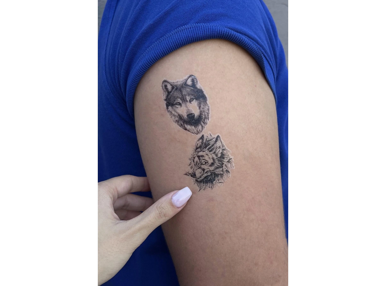 Geçici Kurt Figürlü Dövme Tatto