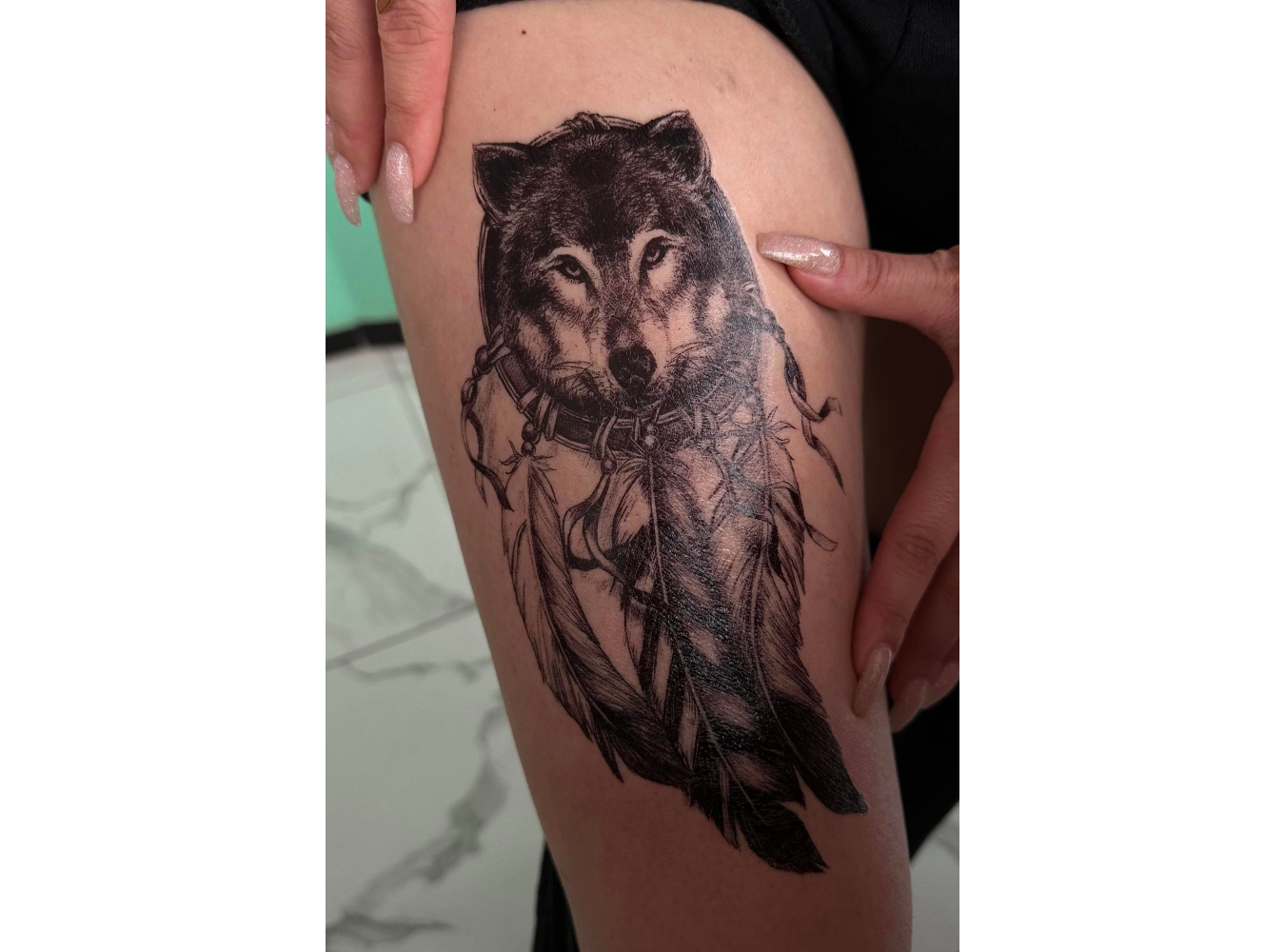 Geçici Kurt Figürlü Dövme Tatto
