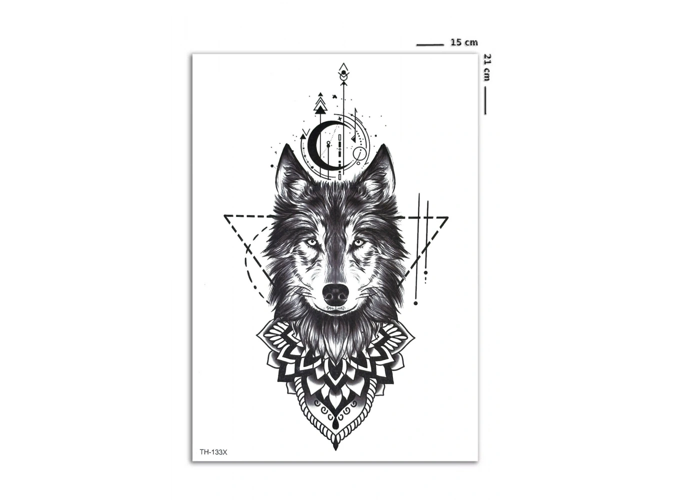 Geçici Kurt Figürlü Dövme Tattoo