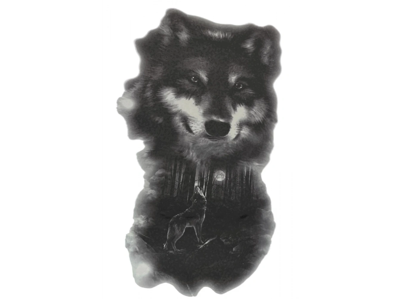 Geçici Kurt Figürlü Dövme Tattoo