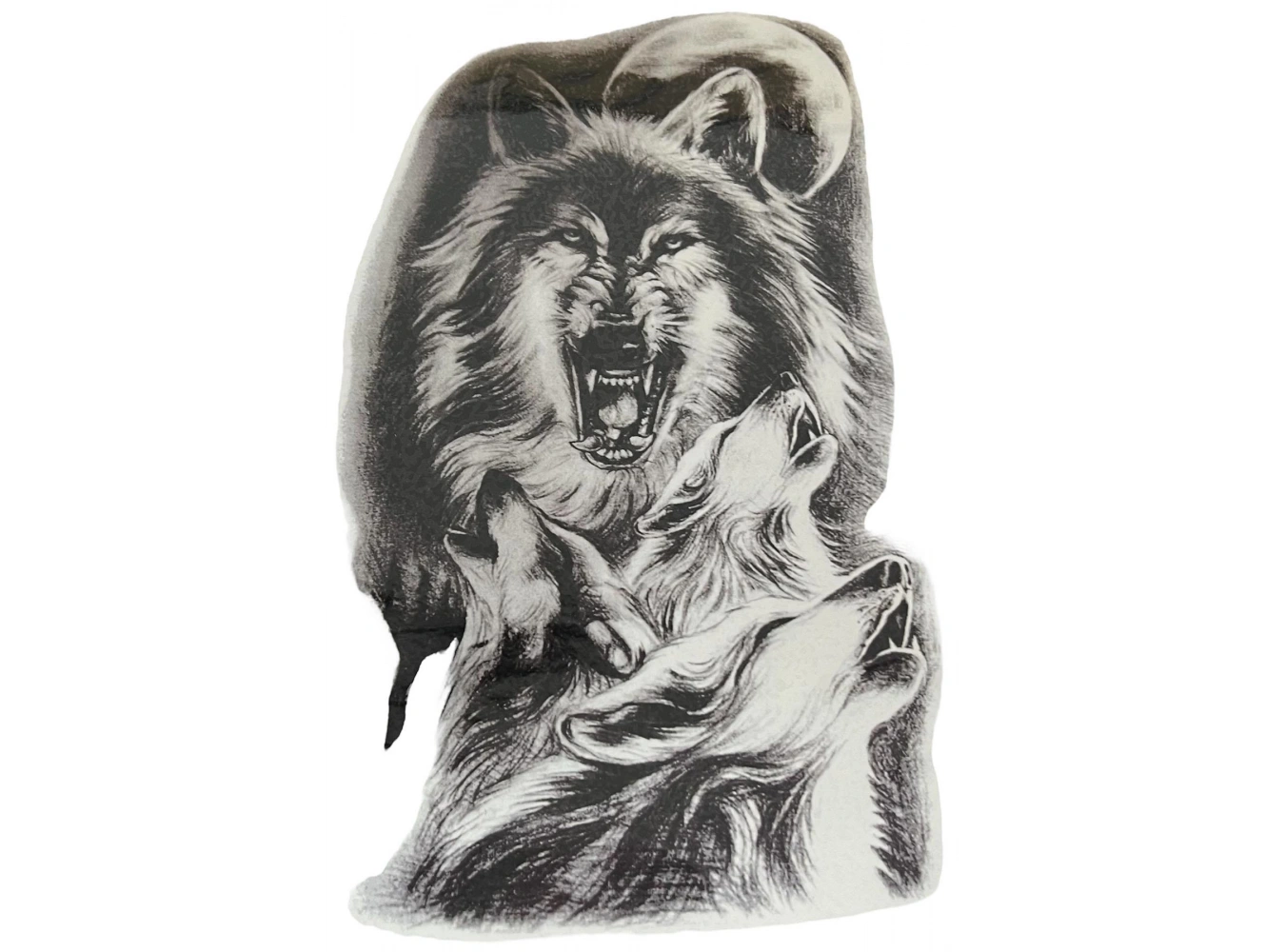 Geçici Kurt Figürlü Dövme Tattoo