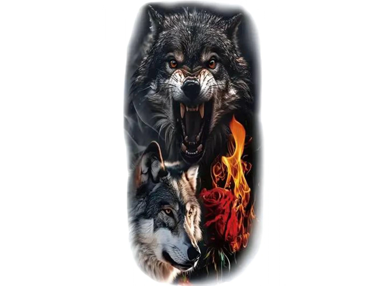 Geçici Kurt Figürlü Dövme Tattoo