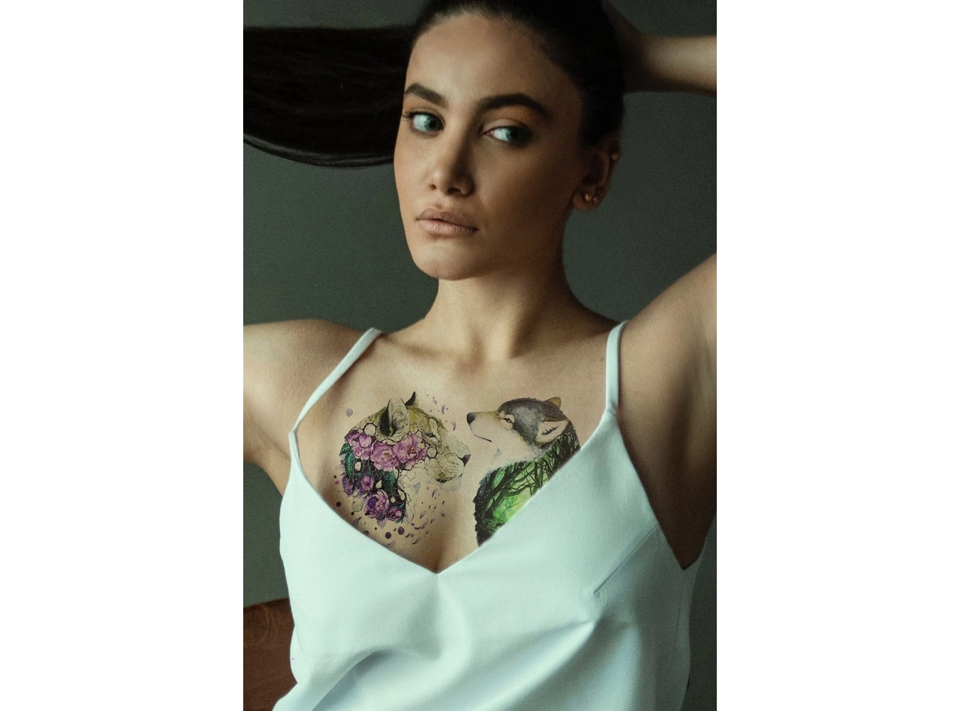 Geçici Kurt ve Aslan Dövme Tattoo