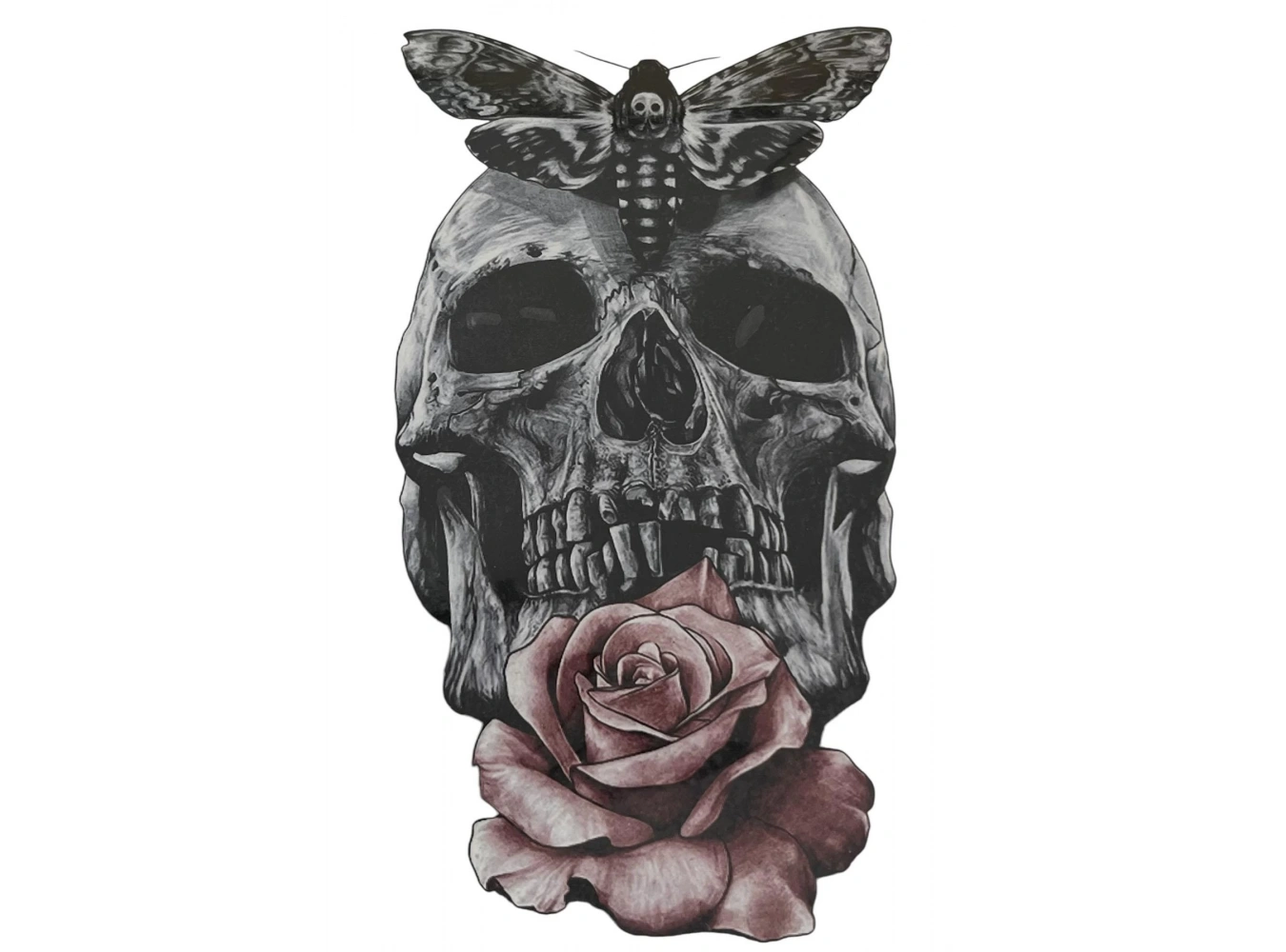 Geçici Kuru Kafa Figürlü Dövme Tattoo