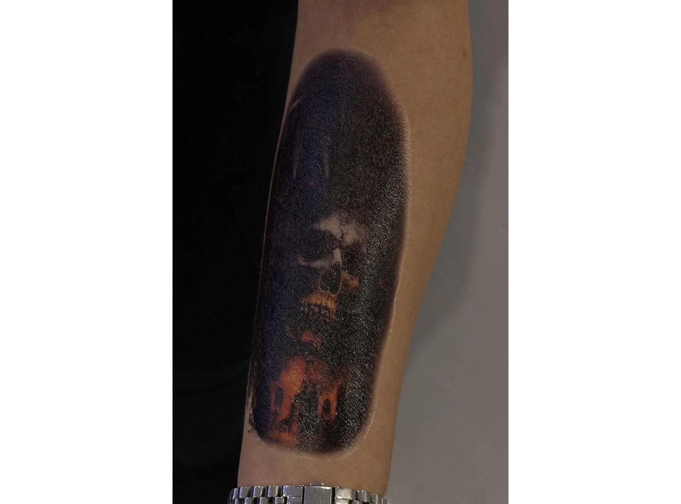 Geçici Kuru Kafa Figürlü Dövme Tattoo