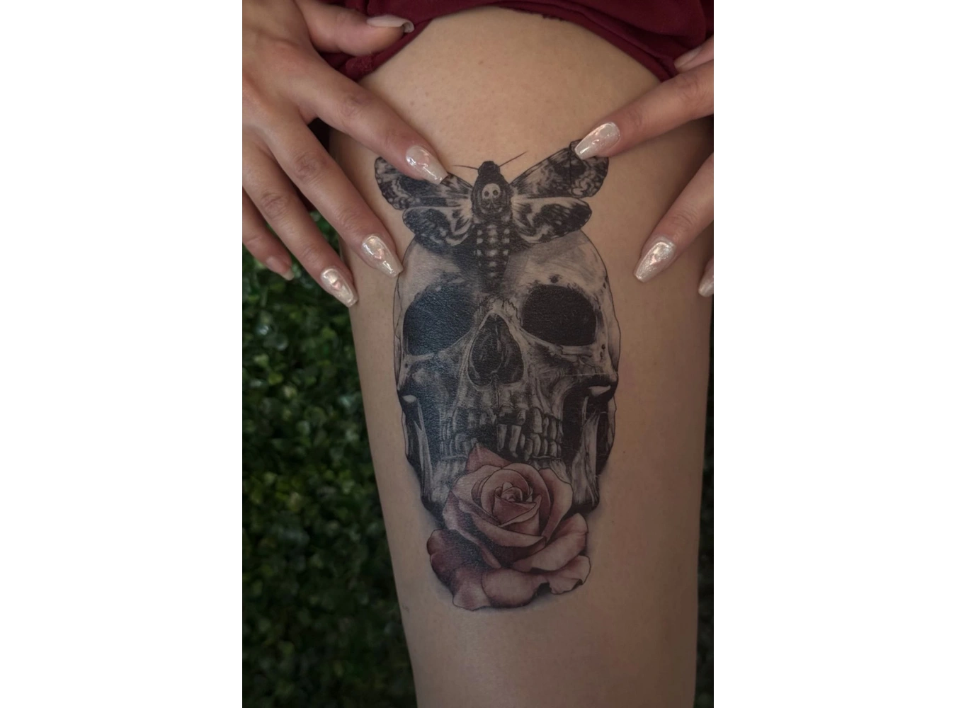 Geçici Kuru Kafa Figürlü Dövme Tattoo