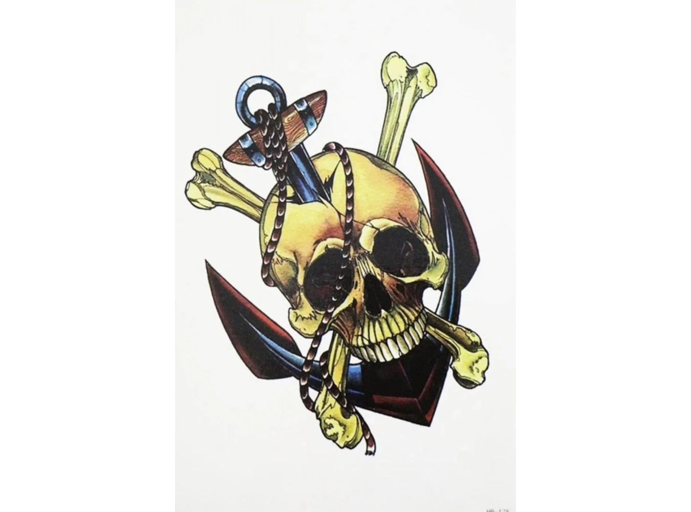 Geçici Kurukafa Figürlü Dövme Tattoo