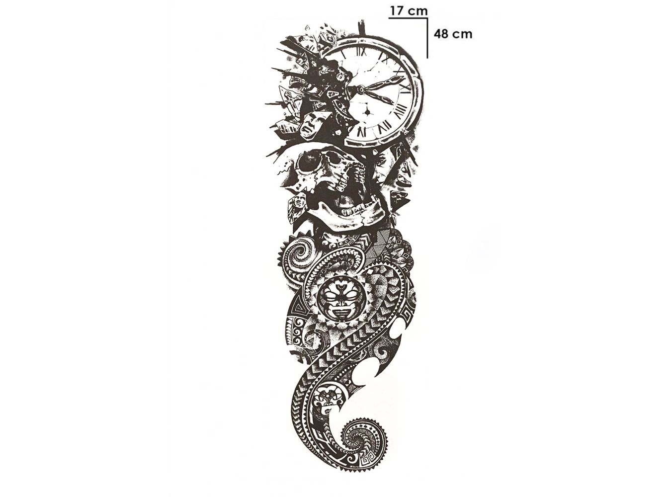 Geçici Kurukafa ve Saat Kol Dövme Tattoo