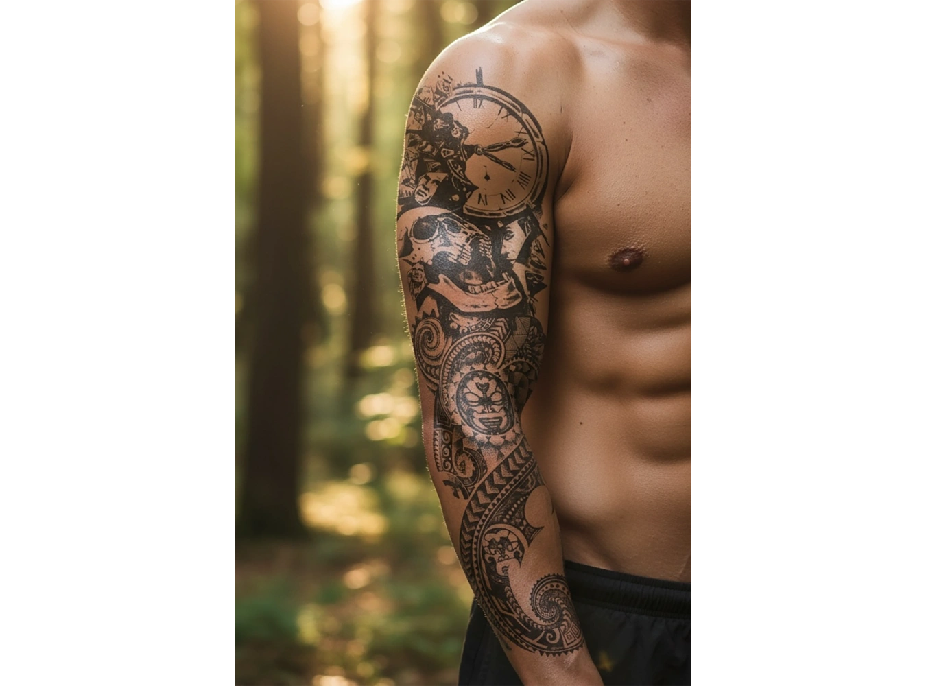 Geçici Kurukafa ve Saat Kol Dövme Tattoo