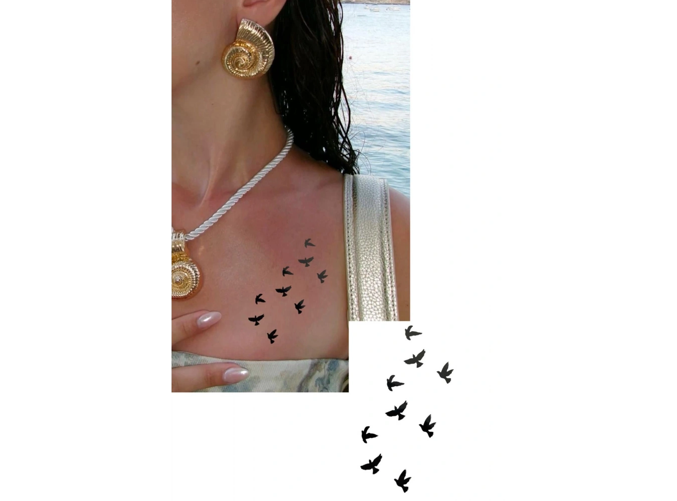 Uçan Kuşlar Mini Geçici Dövme Tattoo