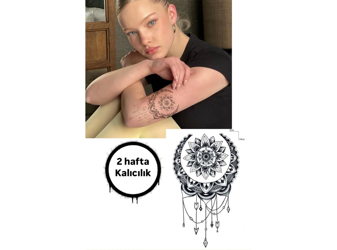 Geçici Lotus Figürlü Dövme Tattoo