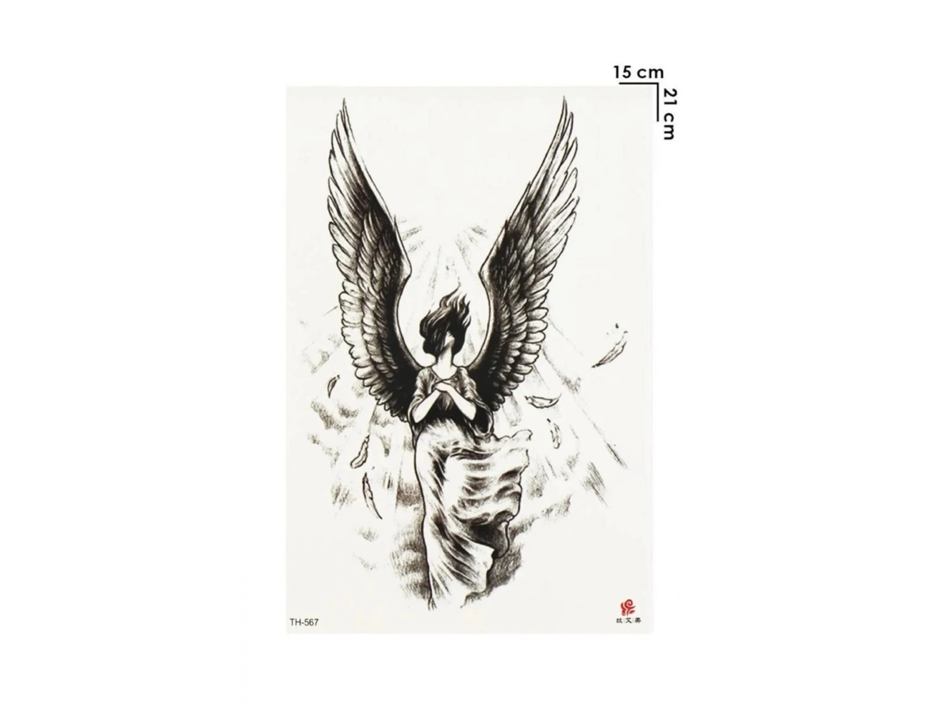 Geçici Melek Figürlü Dövme Tattoo