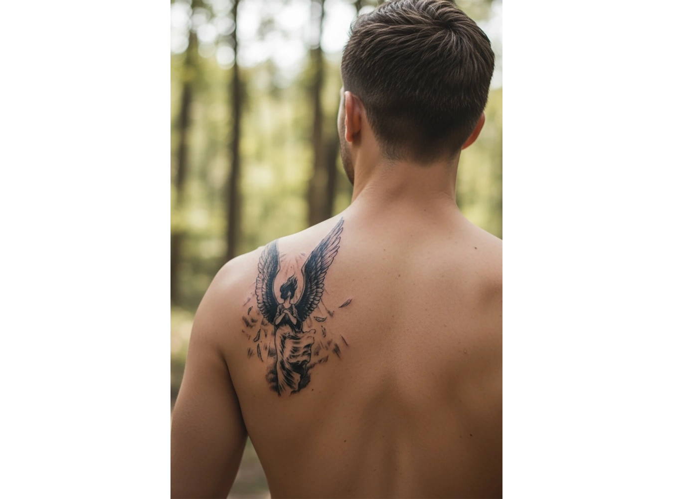 Geçici Melek Figürlü Dövme Tattoo