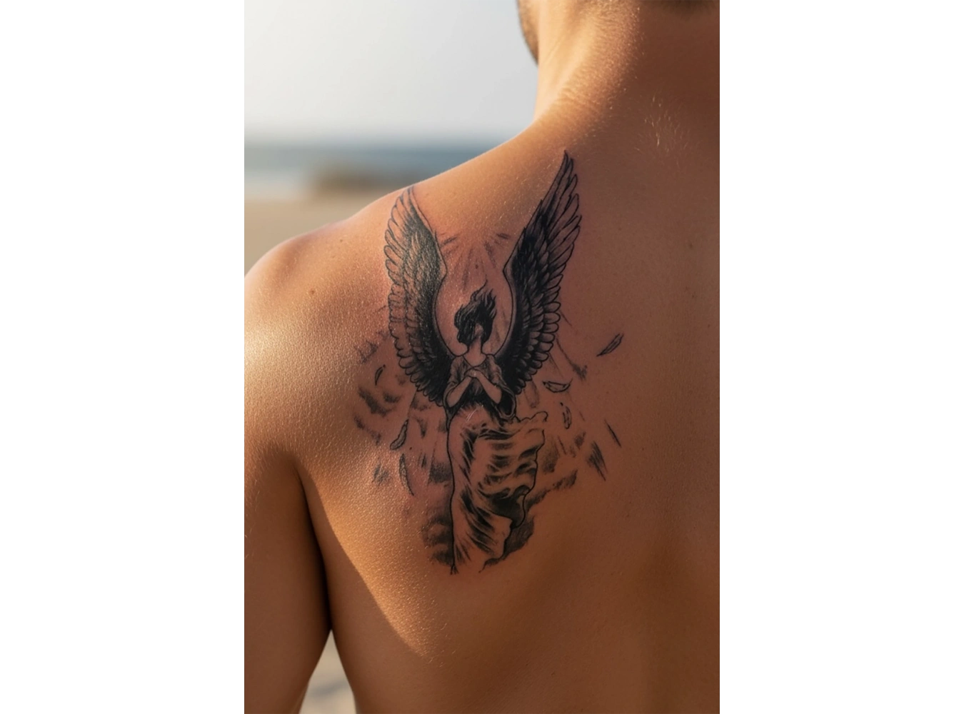 Geçici Melek Figürlü Dövme Tattoo