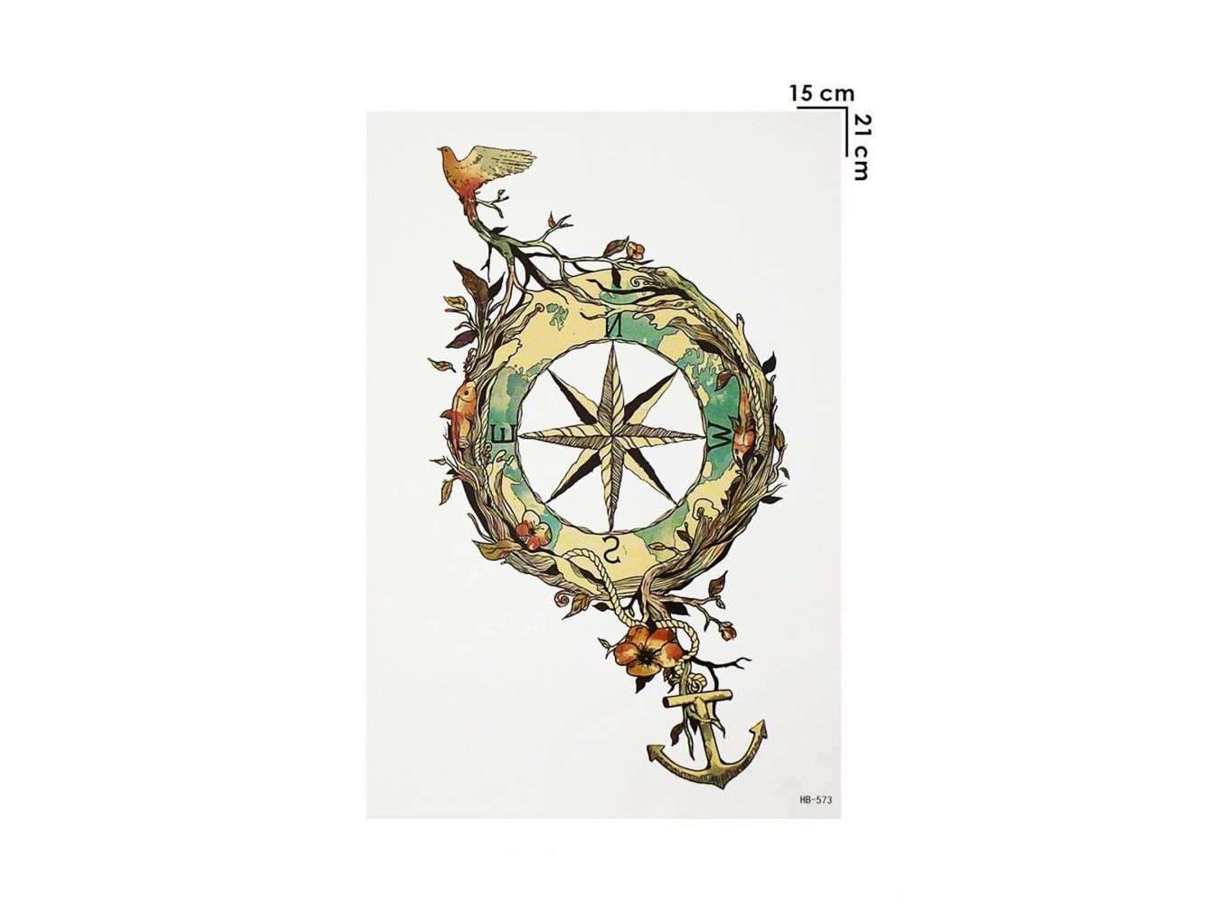 Geçici Pusula Dövme Tattoo