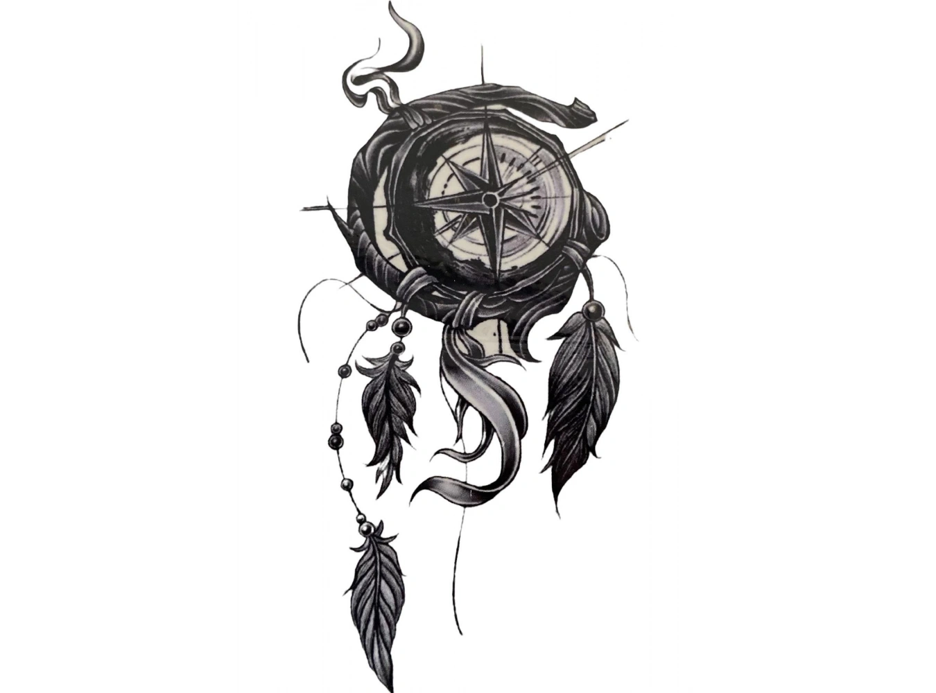 Geçici Pusula Figürlü Dövme Tatto