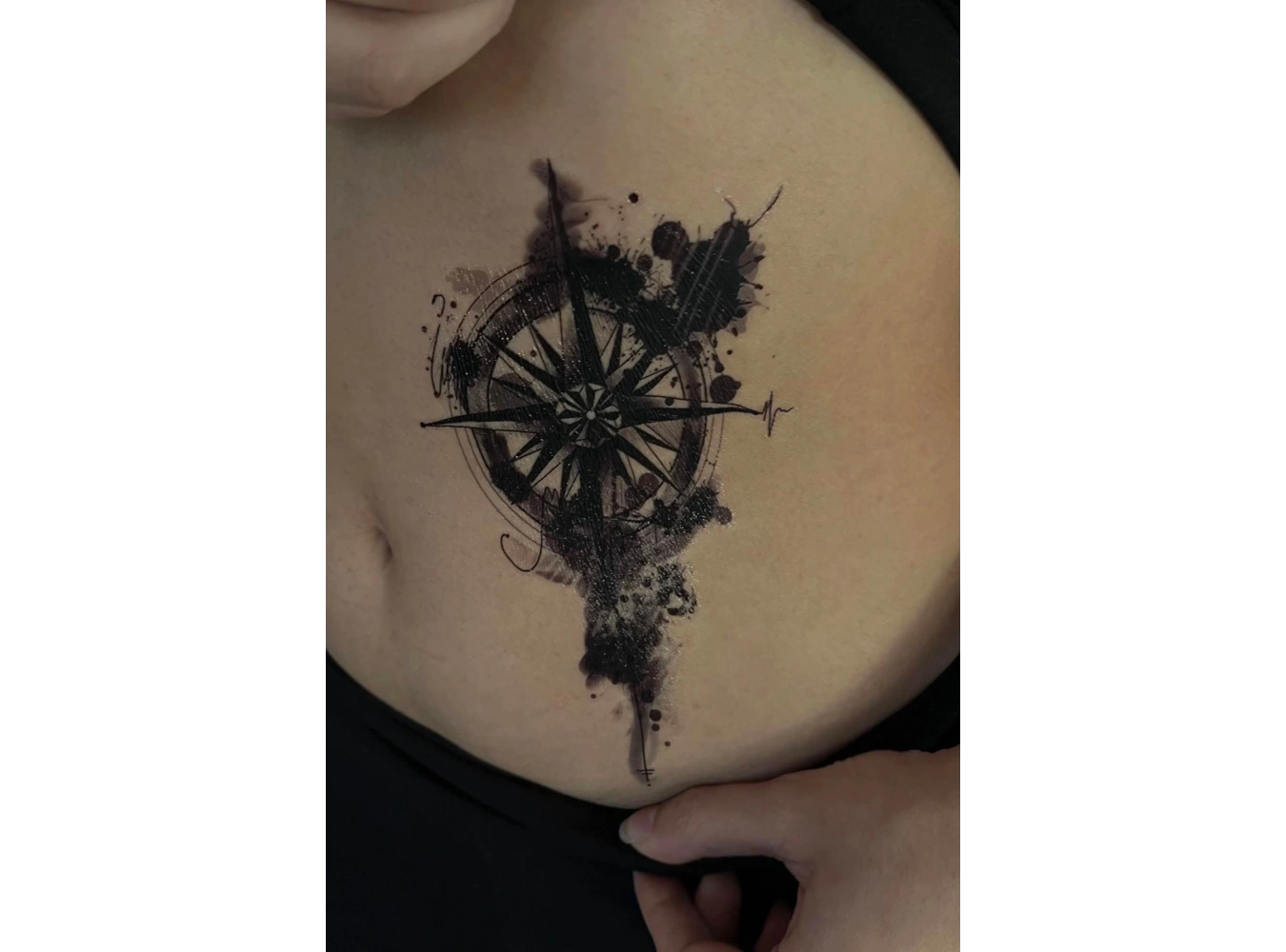 Geçici Pusula Figürlü Dövme Tattoo
