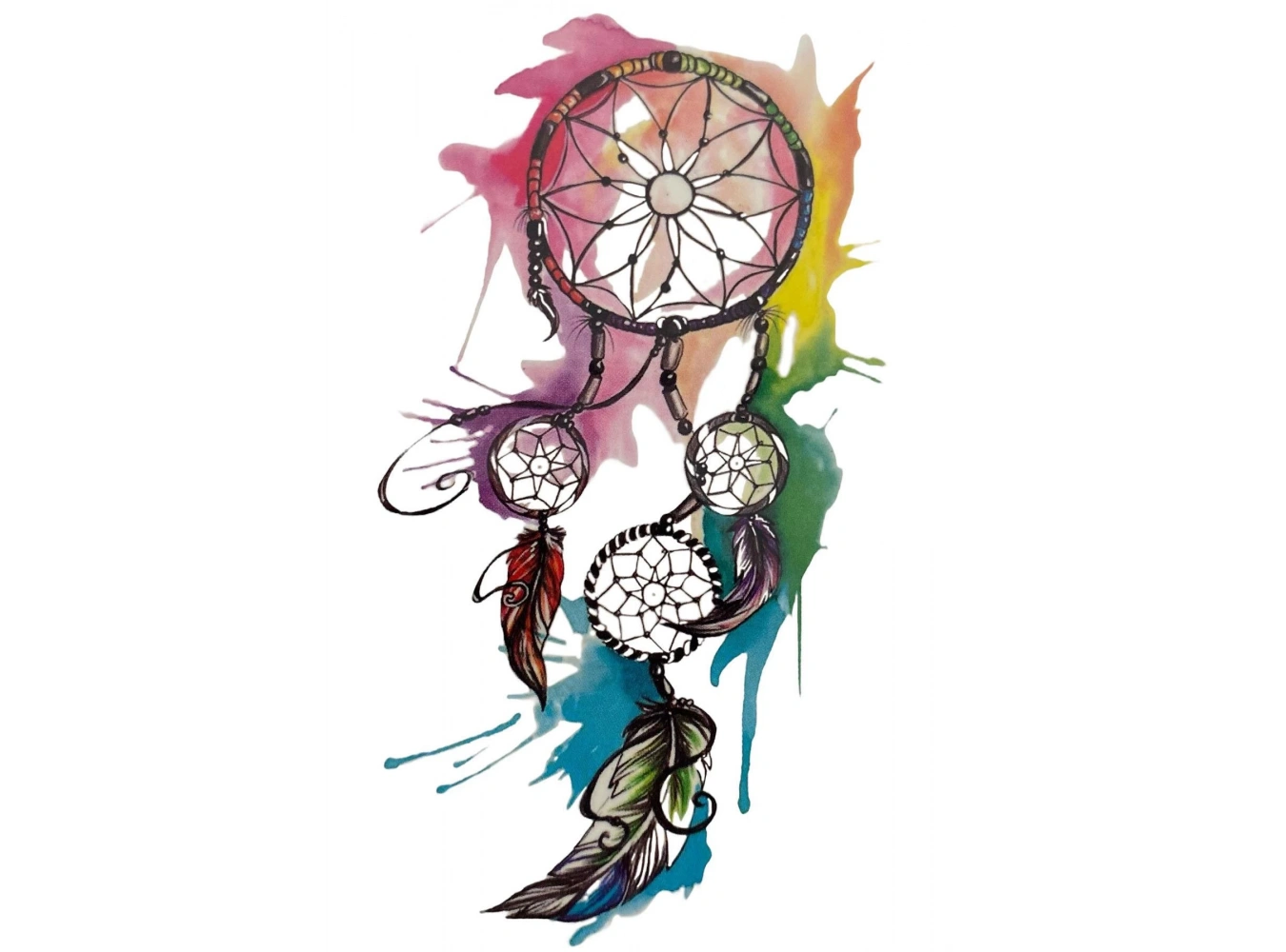 Geçici Rüya Kapanı Figürlü Dövme Tattoo