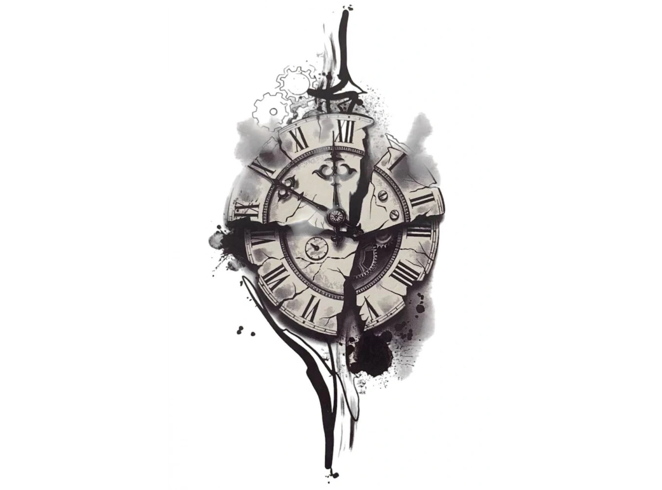 Geçici Saat Figürlü Mini Dövme Tattoo