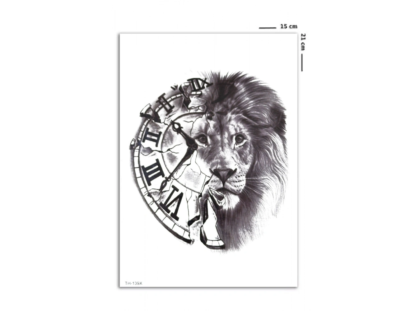 Geçici Saat Ve Aslan Figürlü Dövme Tattoo