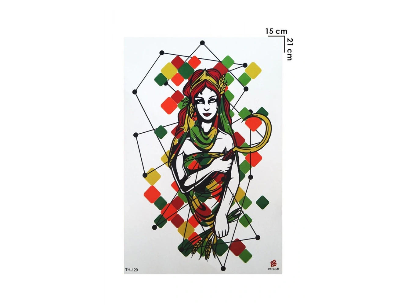 Geçici Savaşçı Kadın Modelli Dövme Tattoo