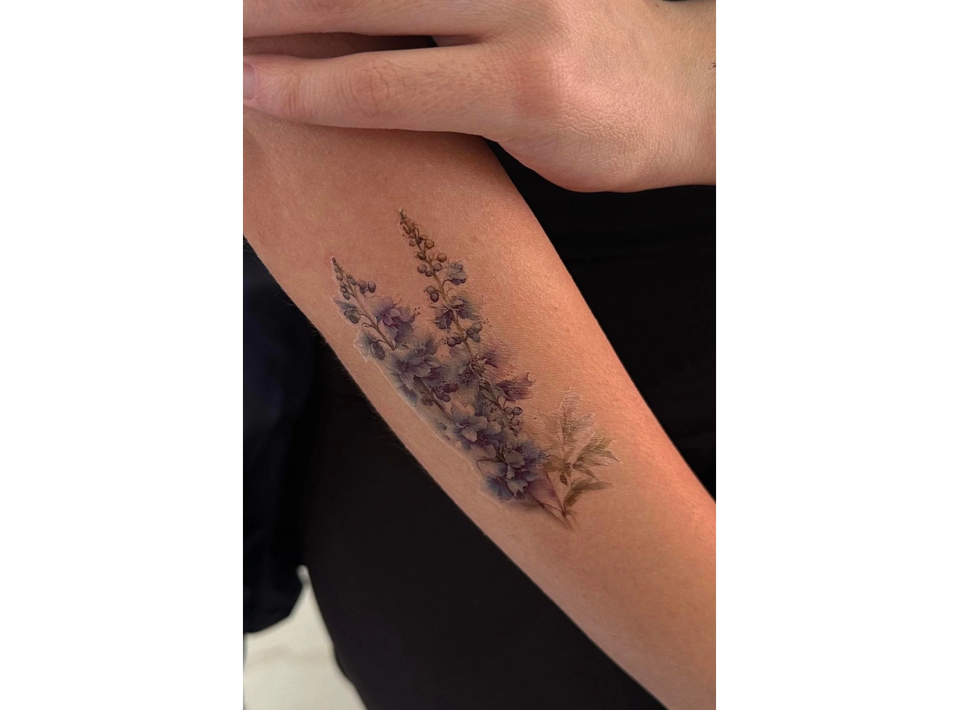 Geçici Sümbül Çiçeği Figürlü Mini Dövme Tattoo