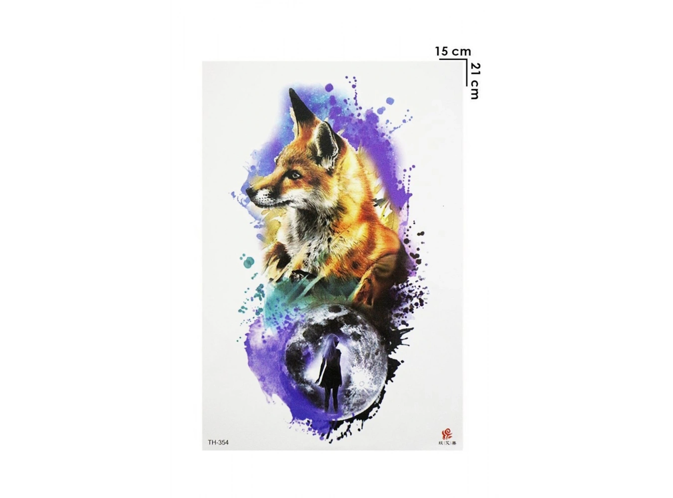 Geçici Tilki, Dolunay ve Kadın Dövme Tattoo