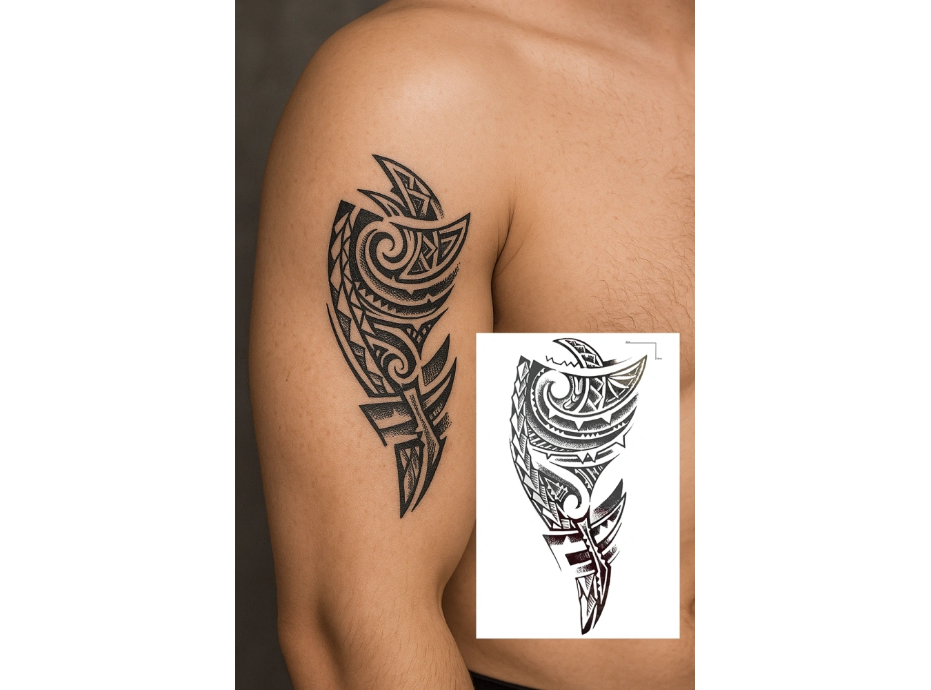 Geçici Tribal Figürlü Dövme Tattoo