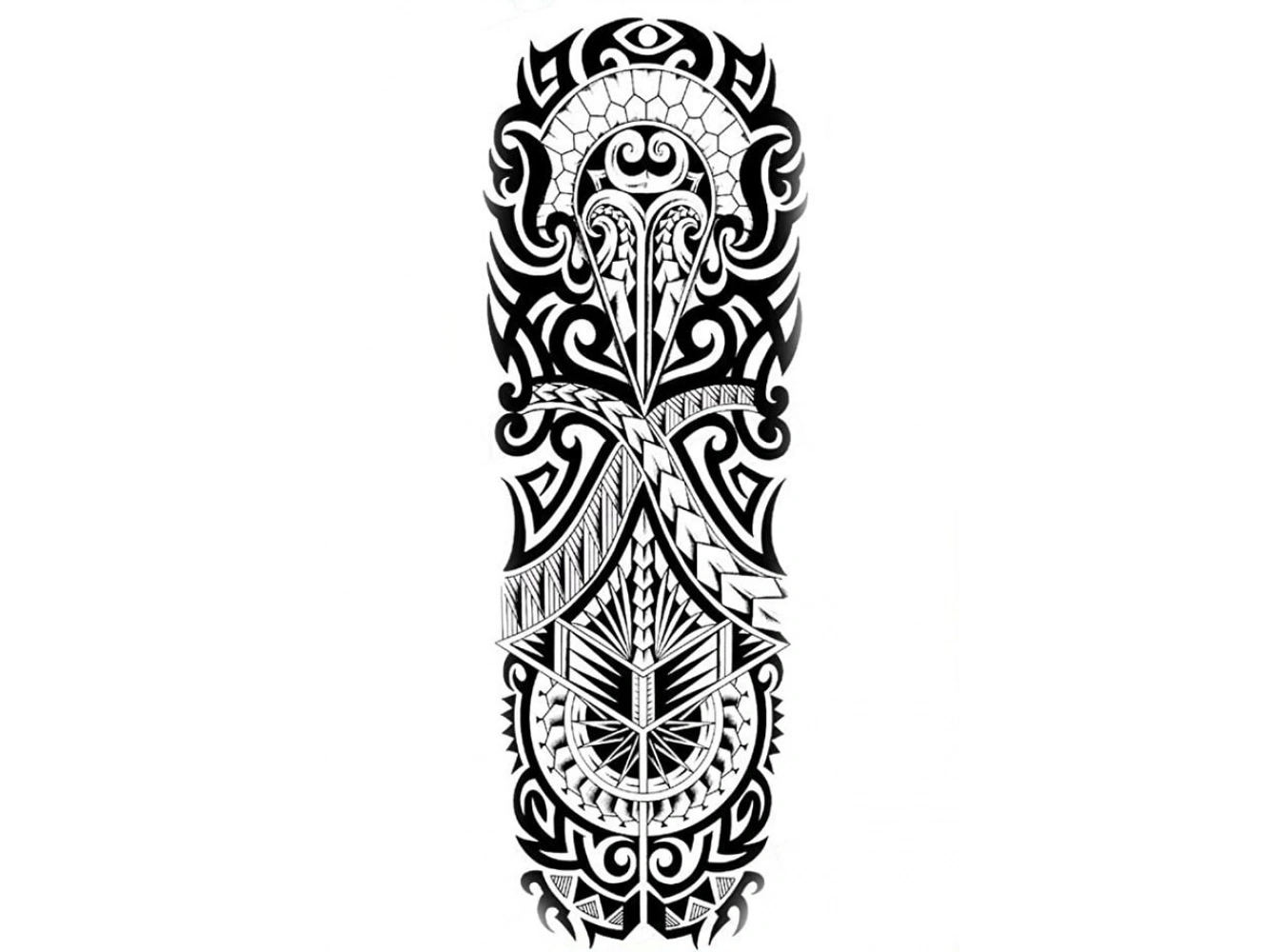 Geçici Tribal Figürlü Kol Dövmesi Tattoo